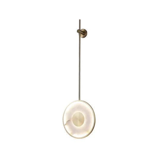 Alabaster Modern Round Strip Wall Lamp - Tianguang Alabaster Lighting