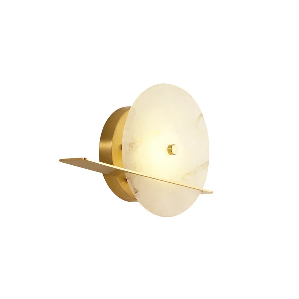 Alabaster Modern Round Wall Sconce - Tianguang Alabaster Lighting