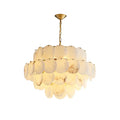 Alabaster Multi-Layer Brass Chandelier - Tianguang Alabaster Lighting