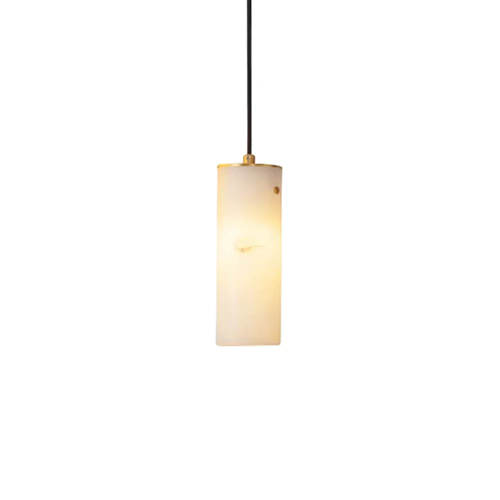 Alabaster Nula Vertical Pendant Light - Tianguang Alabaster Lighting