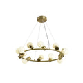 Alabaster Raechelle Brass Chandelier - Tianguang Alabaster Lighting
