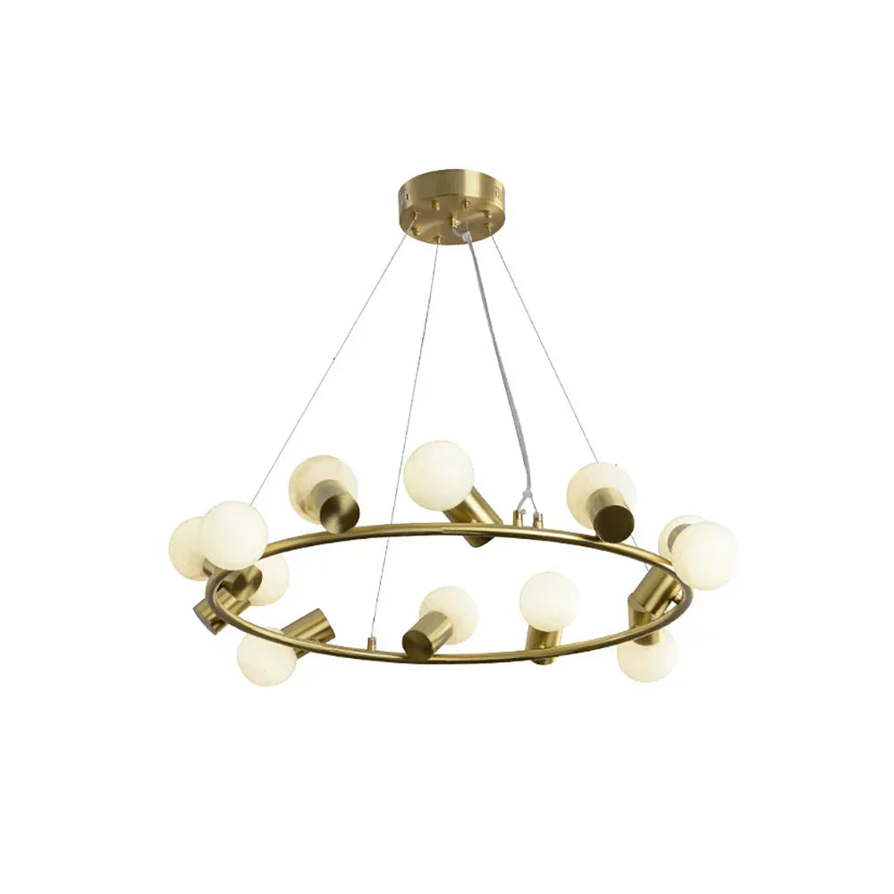 Alabaster Raechelle Brass Chandelier - Tianguang Alabaster Lighting