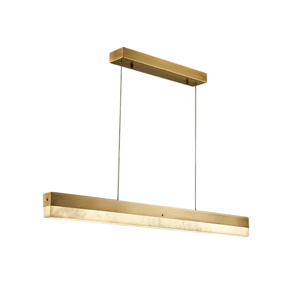 Alabaster Rectangle Linear Pendant Light - Tianguang Alabaster Lighting