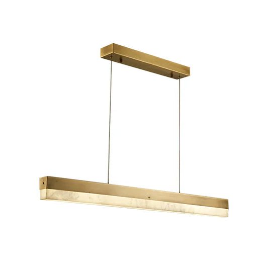 Alabaster Rectangle Linear Pendant Light - Tianguang Alabaster Lighting