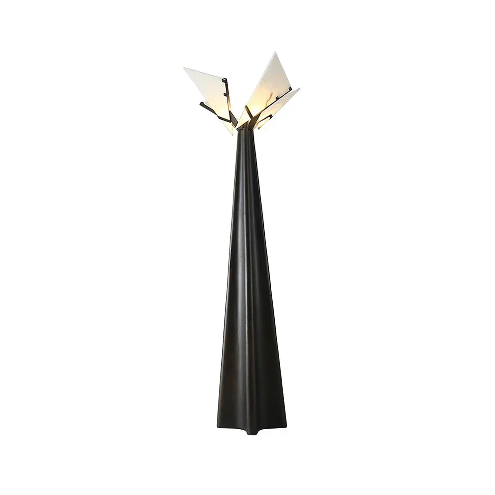 Alabaster Black Floor Lamp - Tianguang Alabaster Lighting