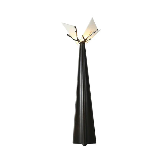Alabaster Black Floor Lamp - Tianguang Alabaster Lighting