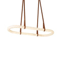 Alabaster Round Leather Chandelier - Tianguang Alabaster Lighting