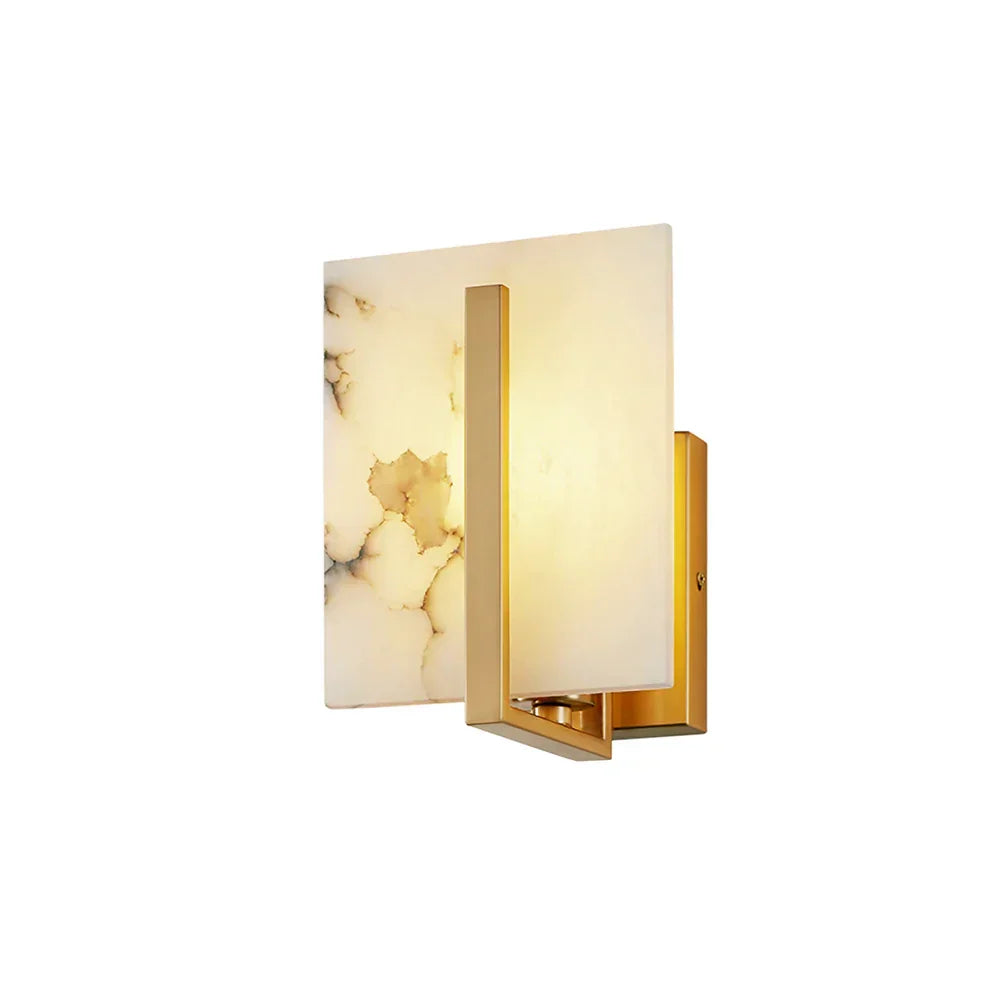 Alabaster Square Wall Sconce - Tianguang Alabaster Lighting