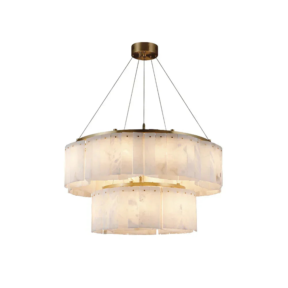 Alabaster Willamette Chandelier - Tianguang Alabaster Lighting
