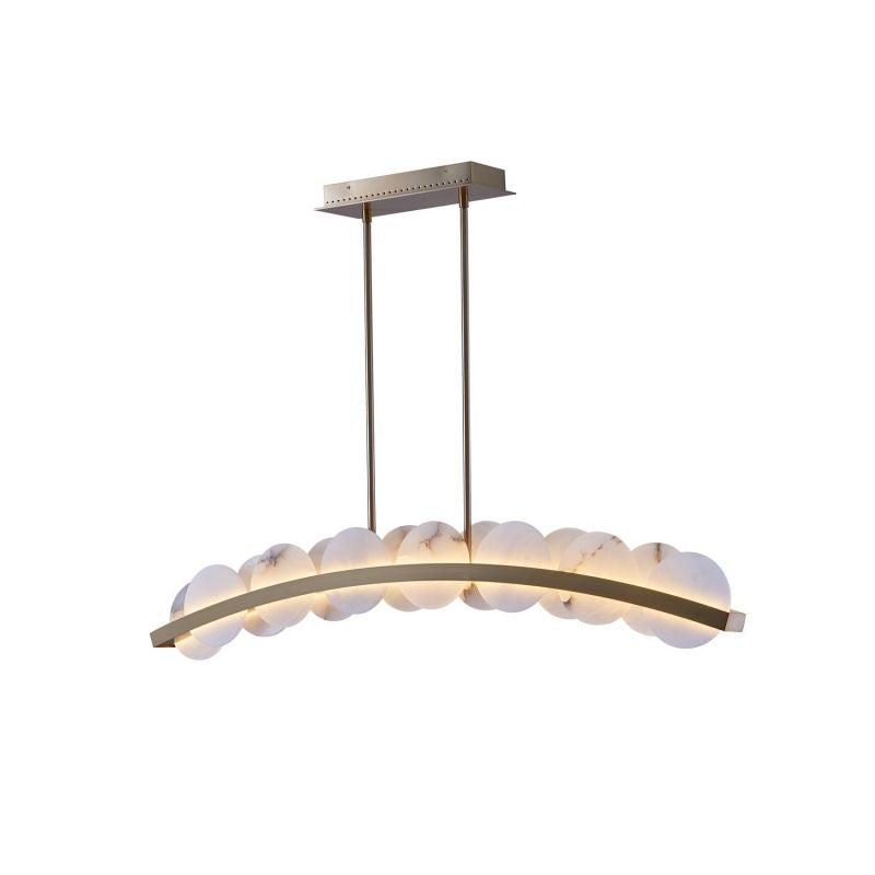 Alabaster Meridian Kitchen Island Chandelier 47" - Tianguang Alabaster Lighting