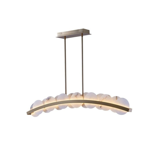 Alabaster Meridian Kitchen Island Chandelier 47" - Tianguang Alabaster Lighting