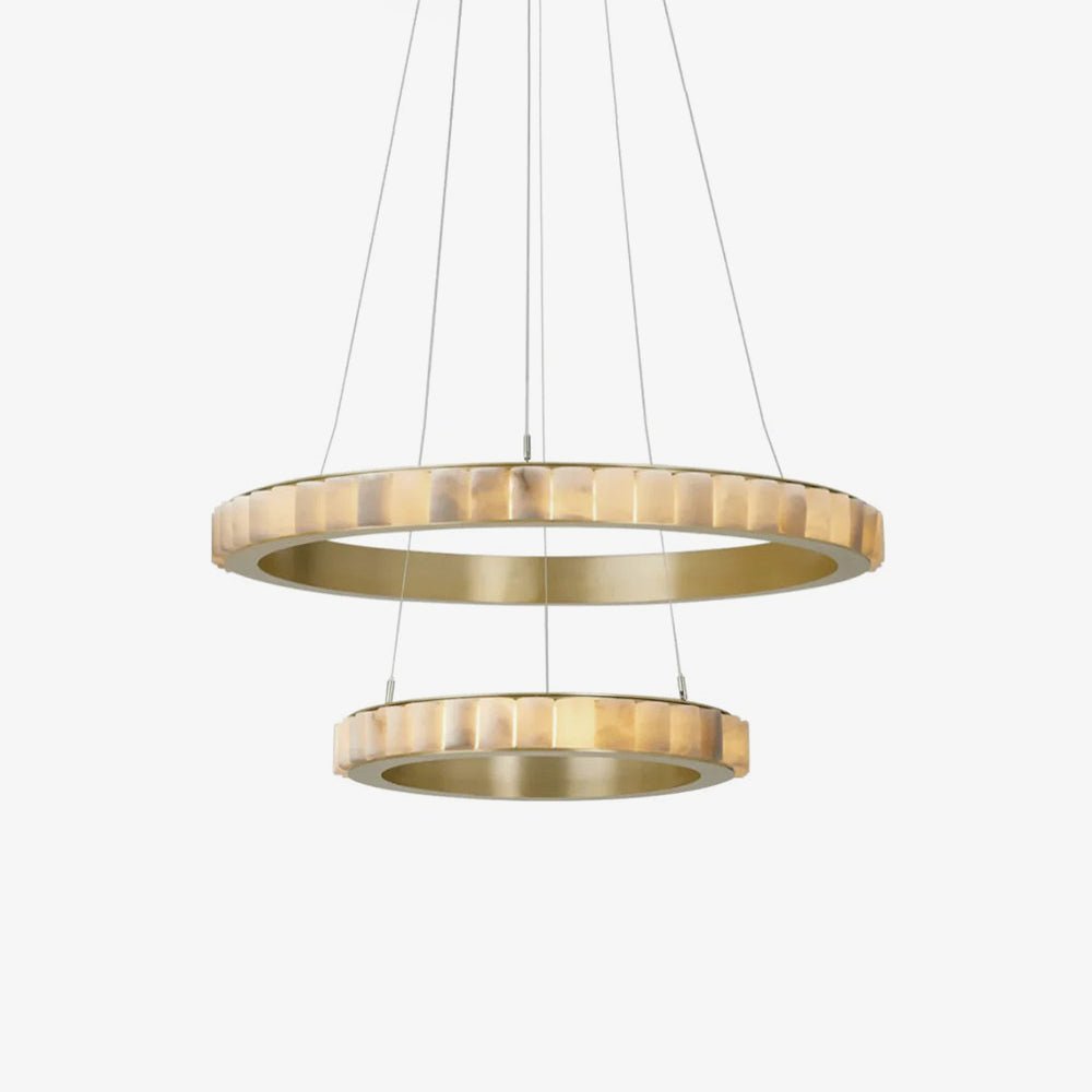 Alabaster Avalon Halo Chandelier - Tianguang Alabaster Lighting
