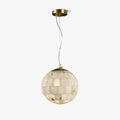 Alabaster Ball Pendant Light 11 in Dia - Tianguang Alabaster Lighting