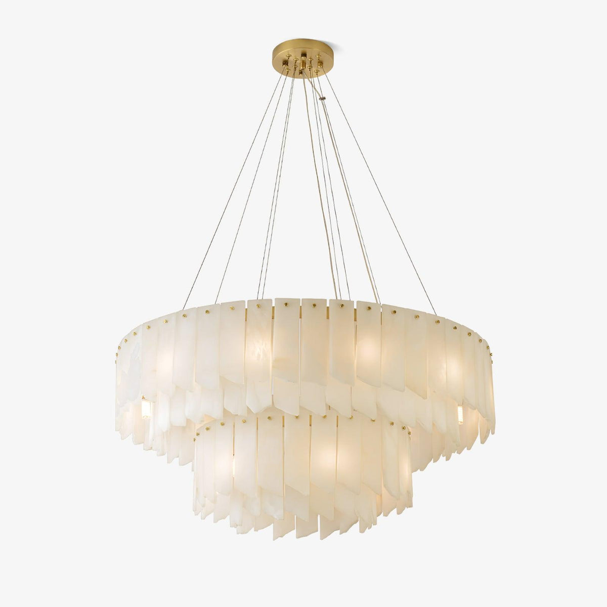 Alabaster Cascade Tiered Chandelier 57 cm Dia - Tianguang Alabaster Lighting