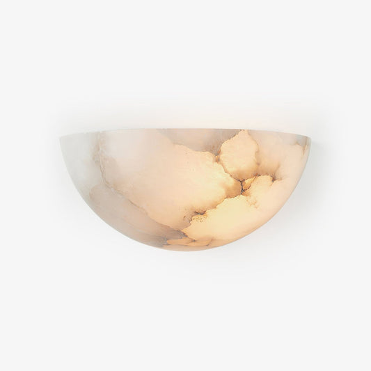 Alabaster Half-Moon Wall Sconce - Tianguang Alabaster Lighting