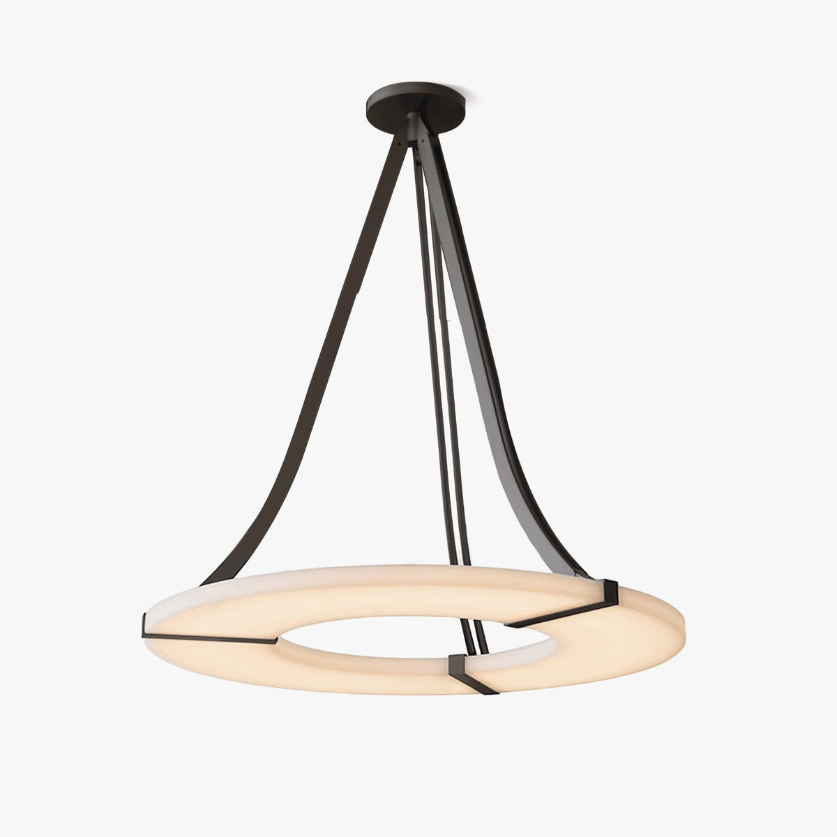Alabaster Halo Pendant Light Chandelier 60 cm Dia - Tianguang Alabaster Lighting