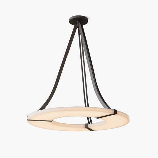 Alabaster Halo Pendant Light Chandelier 60 cm Dia - Tianguang Alabaster Lighting