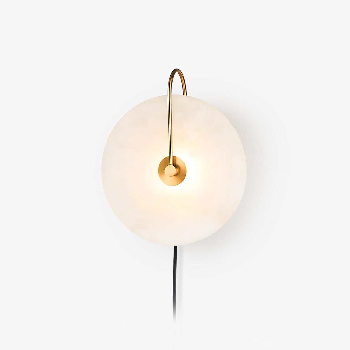 Alabaster LED Plug-In Wall Lamp 15 cm Dia - Tianguang Alabaster Lighting
