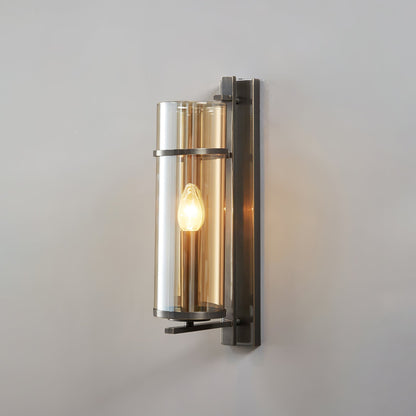Amalfi Wall Light - Dia 10cm x H 40cm Metal, Hardwired Wall Sconce, detail 2
