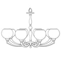 Alabaster Globes 8 Light Chandelier - Tianguang Alabaster Lighting