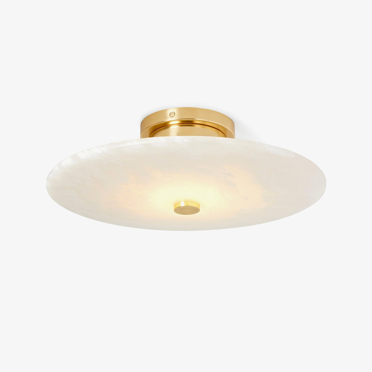 Ankeny Alabaster Ceiling Lamp Ceiling Light 7.9 in Dia Brass, Black - Tianguang Alabaster Lighting