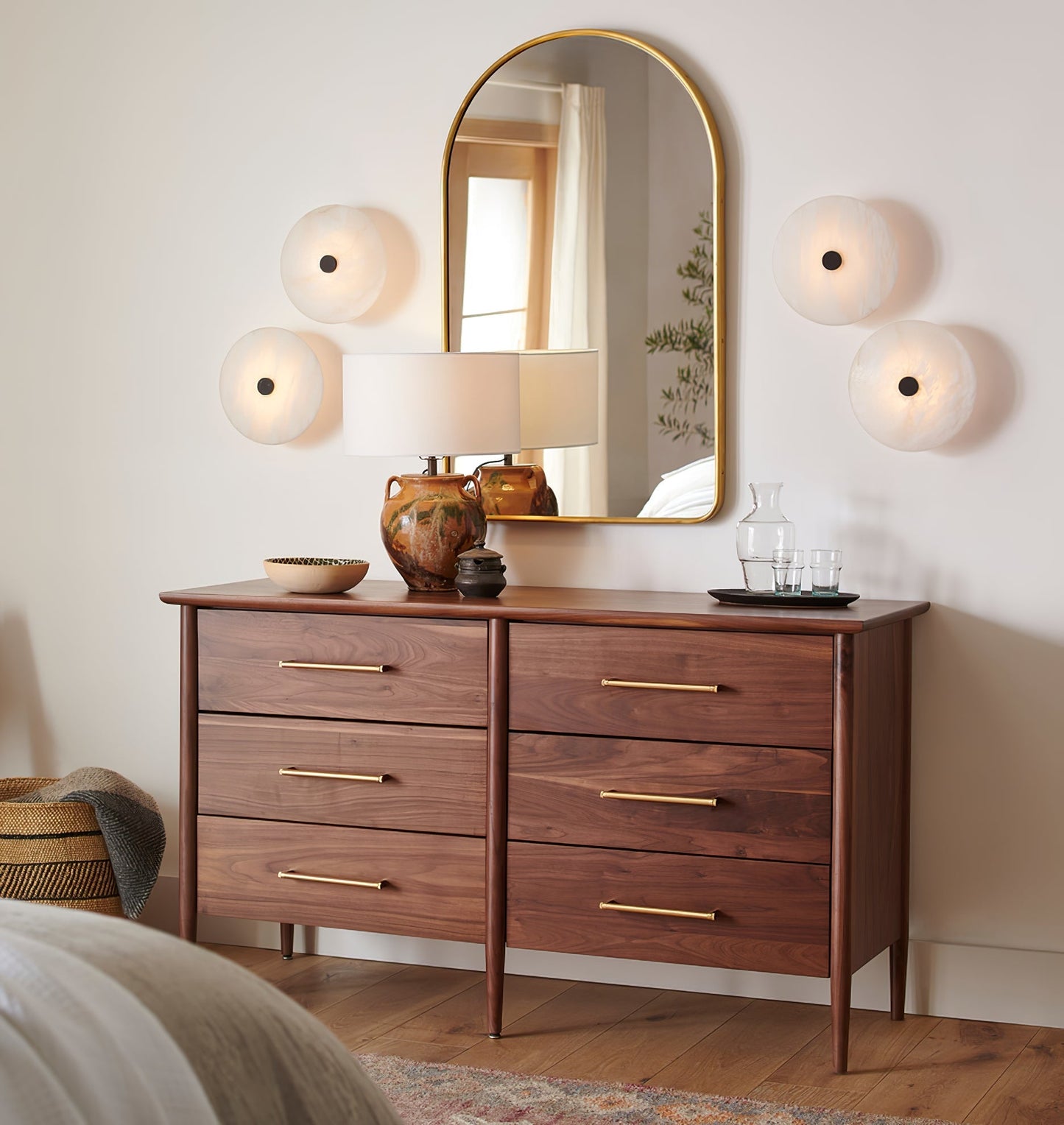 Ankeny Alabaster Wall Light, Hardwired Wall Sconce, detail 3