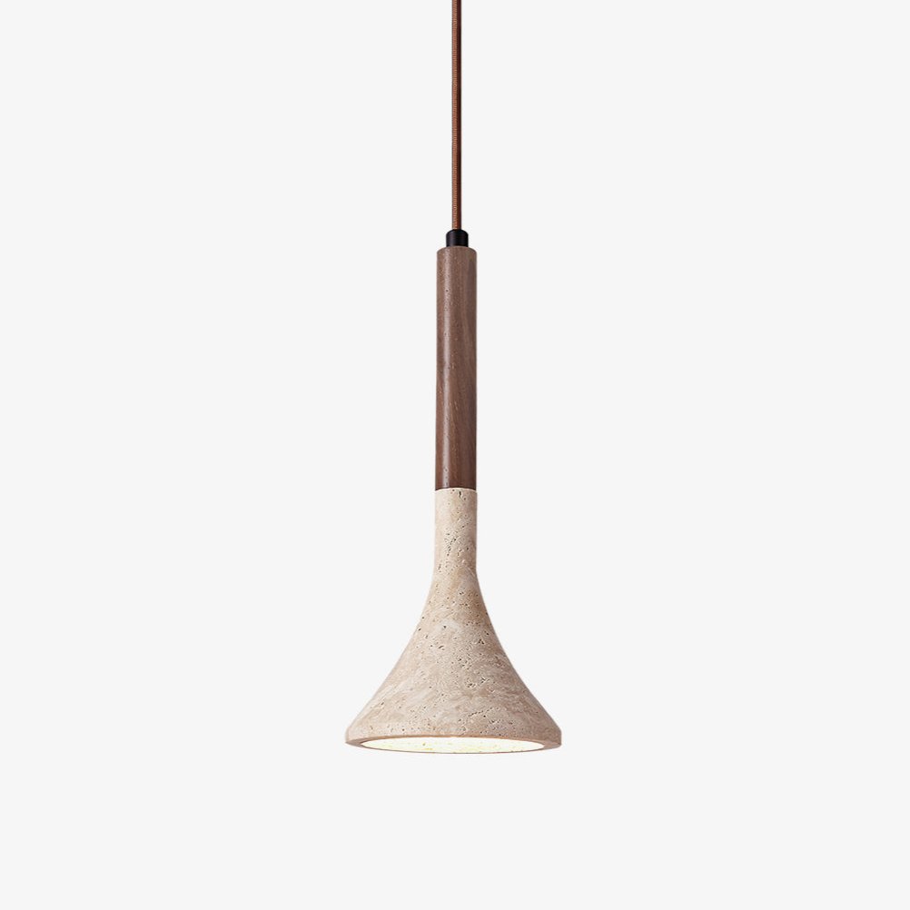 Aplomb Travertine Pendant Lamp 13 cm Dia - Tianguang Alabaster Lighting