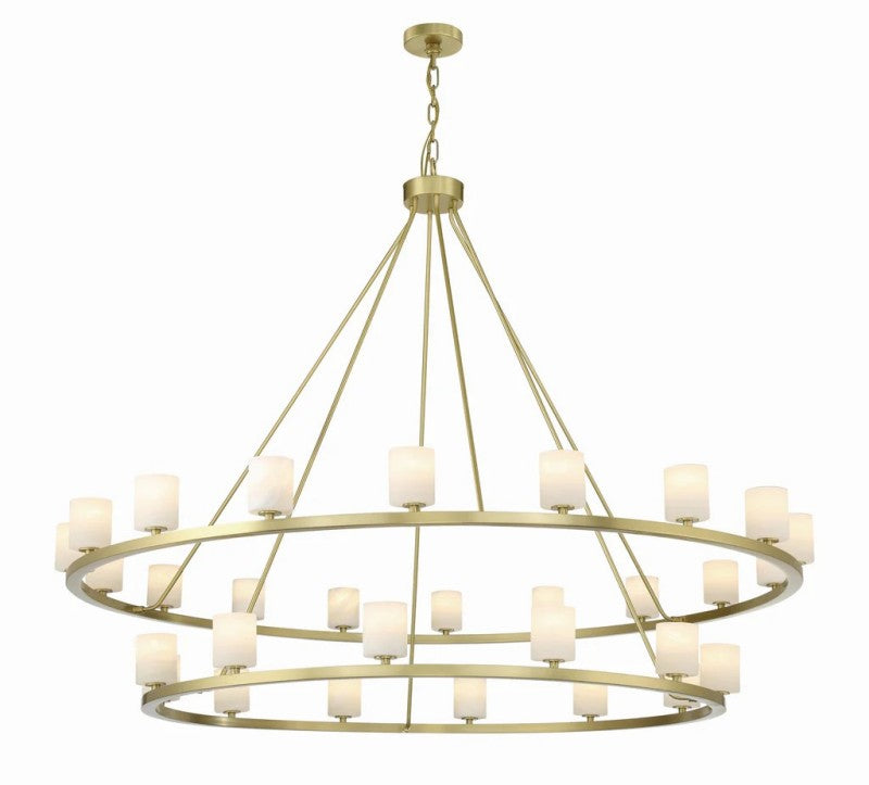 Agron 30 Light Alabaster Chandelier - Tianguang Alabaster Lighting