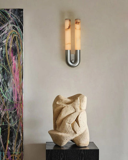Arch Alabaster Wall Light, Hardwired Wall Sconce, detail 9