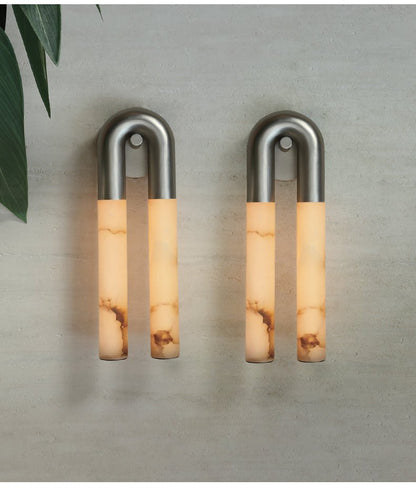 Arch Alabaster Wall Light, Hardwired Wall Sconce, detail 5