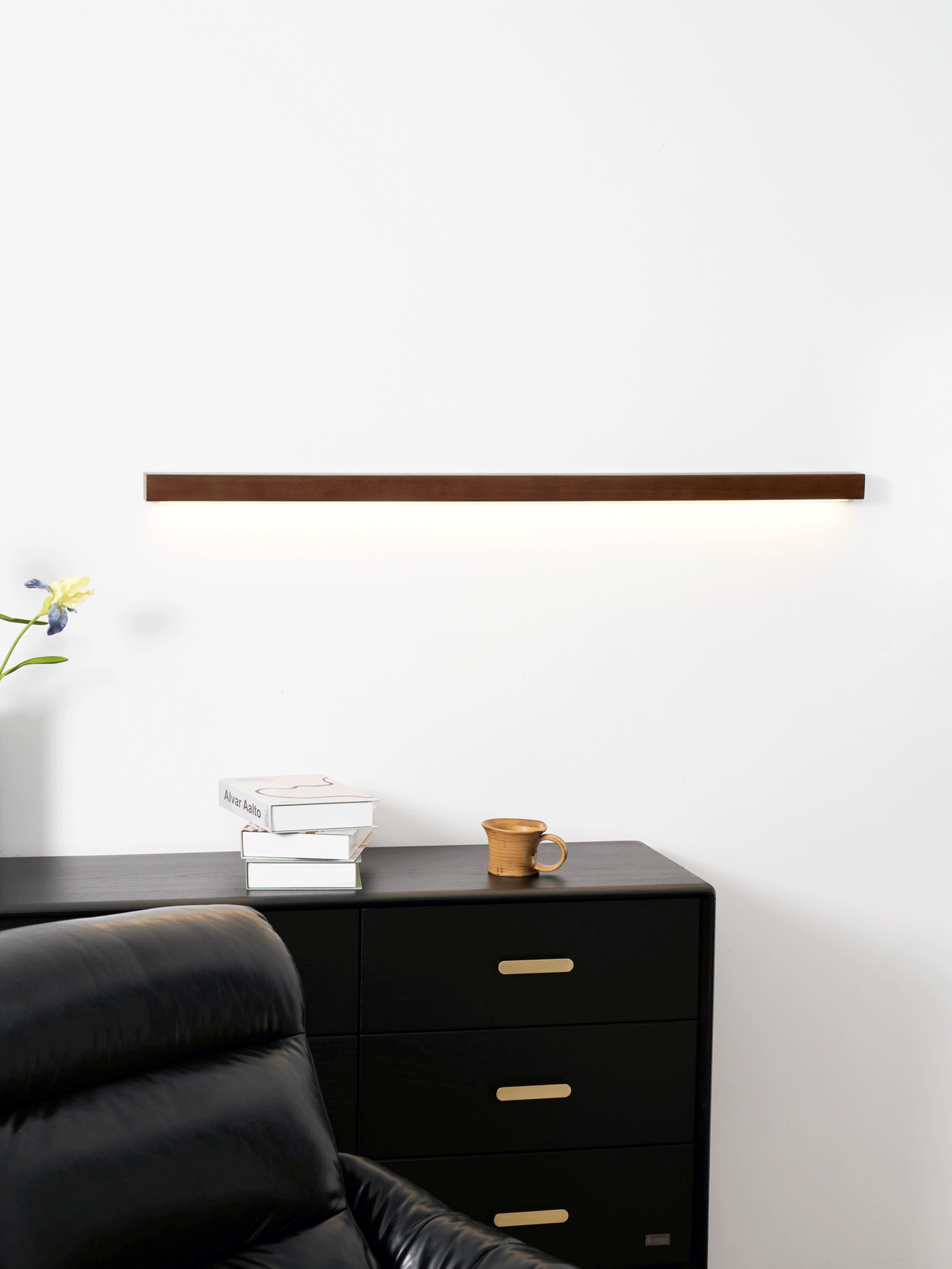 Arlo Linear Wood Wall Light, Hardwired Wall Sconce, detail 25