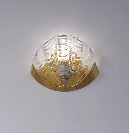 Art Deco Scallop Wall Light, Hardwired Wall Sconce, detail 26