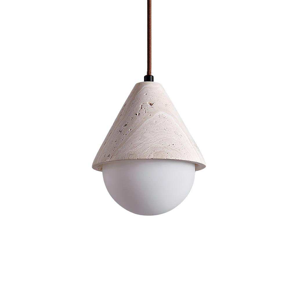 Aslo Travertine Pendant Lamp 6.3" - Tianguang Alabaster Lighting