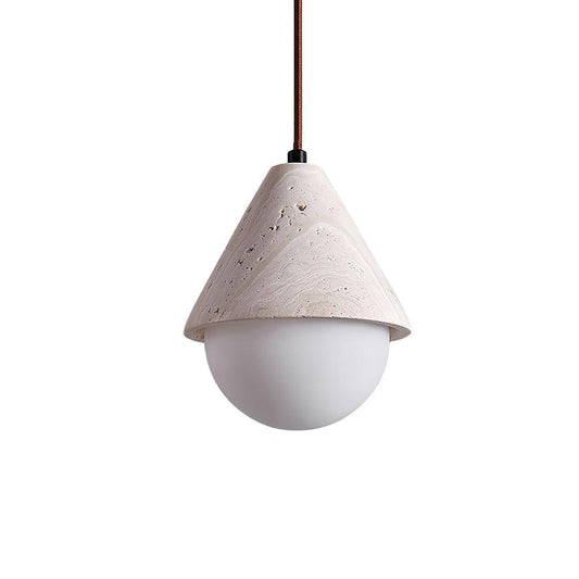 Aslo Travertine Pendant Lamp 6.3" - Tianguang Alabaster Lighting