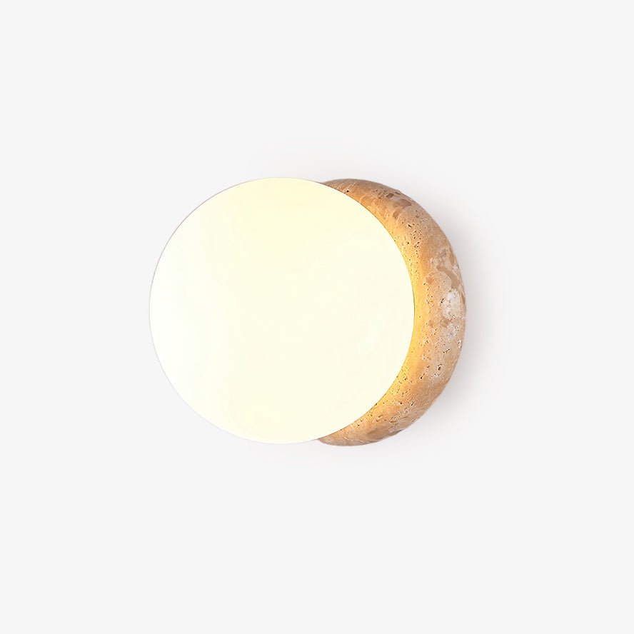 Asteroid Travertine Wall Light 16 cm Dia - Tianguang Alabaster Lighting