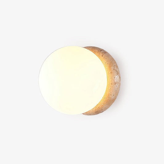 Asteroid Travertine Wall Light 16 cm Dia - Tianguang Alabaster Lighting