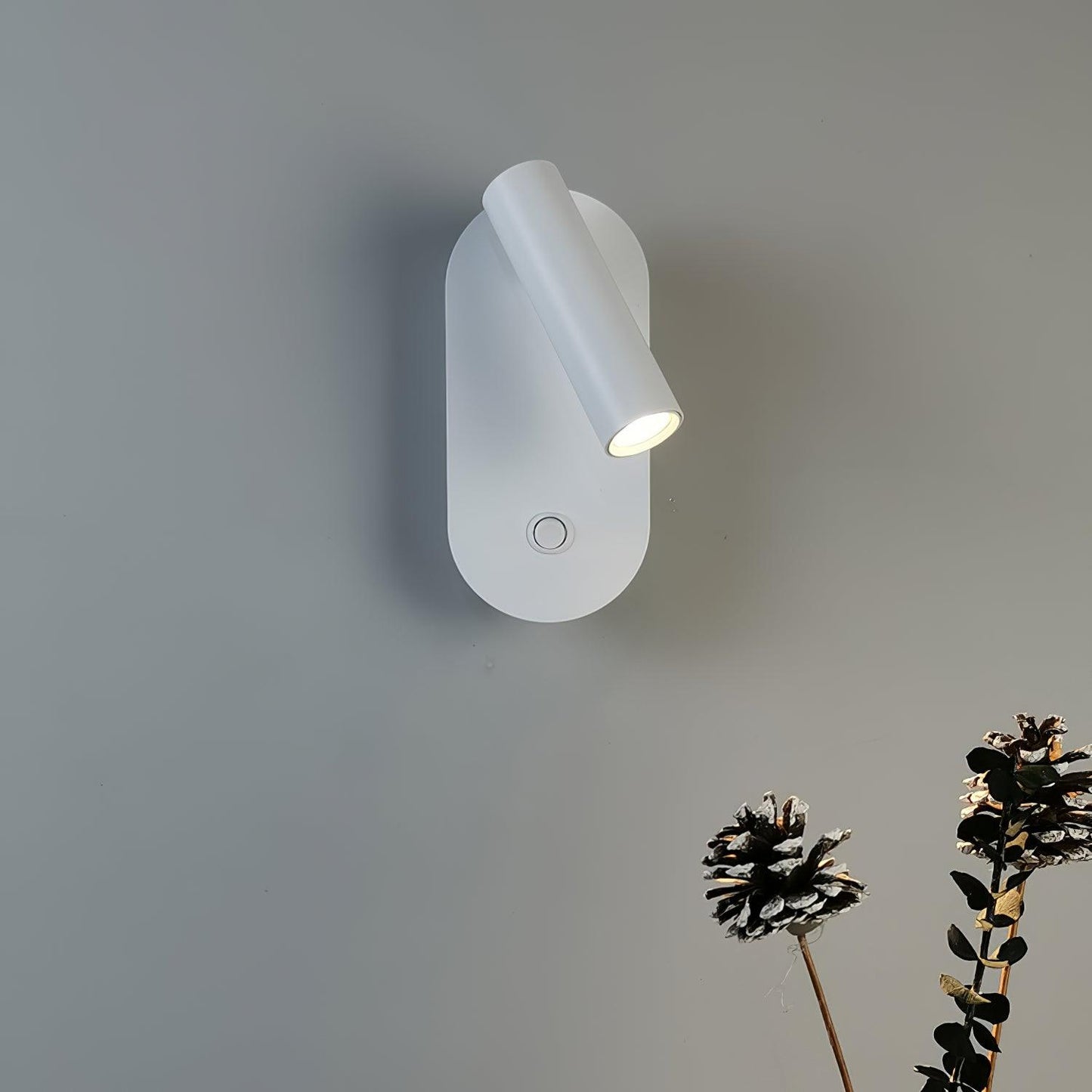 Enna Surface Wall Fixture With USB 3", Bedroom Wall Sconce, detail 8