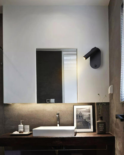 Enna Surface Wall Fixture With USB 3", Bedroom Wall Sconce, detail 9