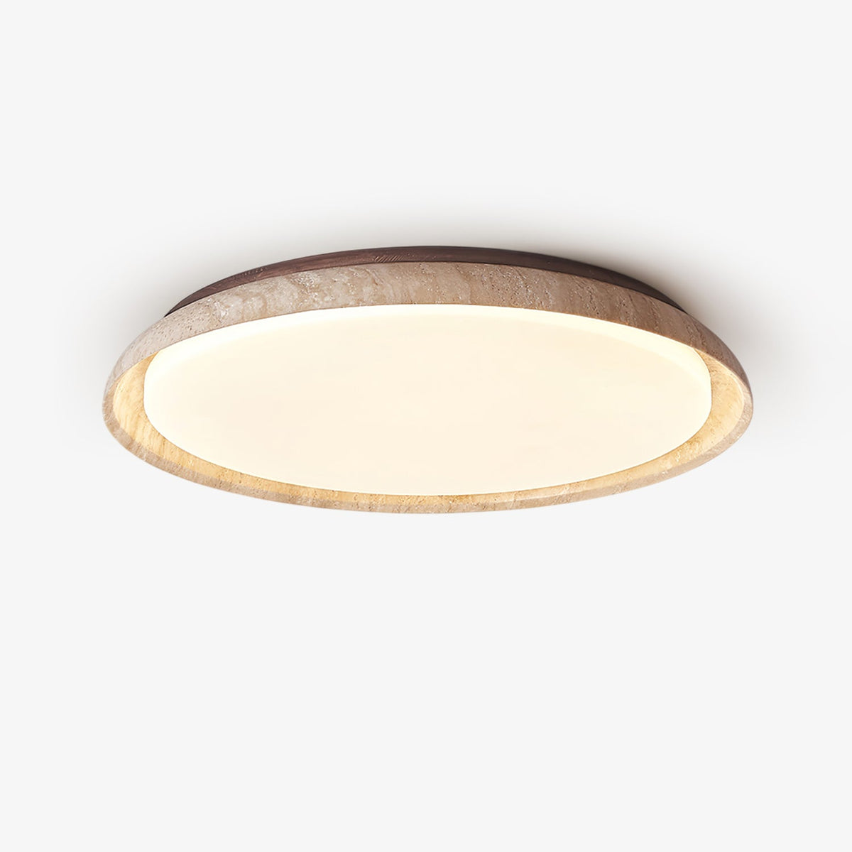 Aureum Edge Travertine Ceiling Light - Tianguang Alabaster Lighting