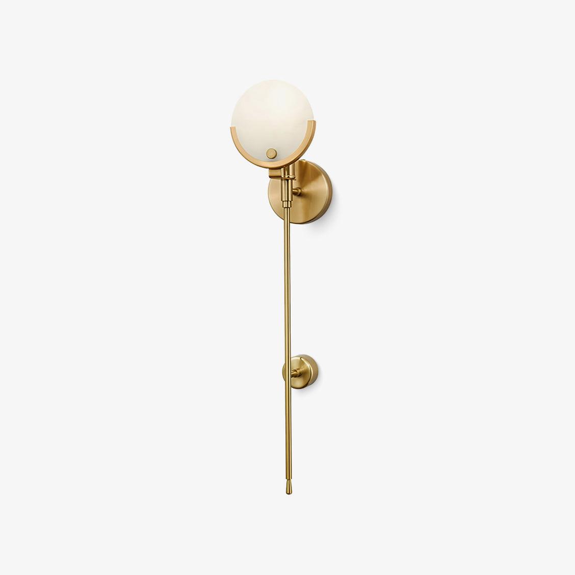 Ava Brass Alabaster Wall Lamp 12 cm Dia - Tianguang Alabaster Lighting