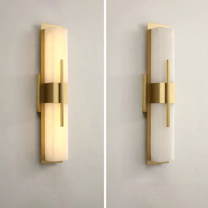 Axis Twin Alabaster Wall Light, Hardwired Wall Sconce, detail 18