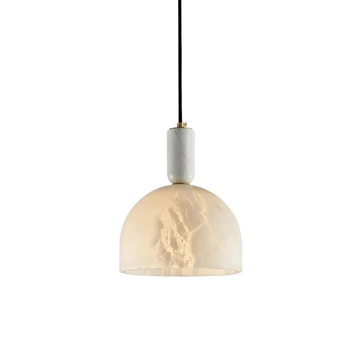 Blair Alabaster Pendant Light 20 cm Dia White - Tianguang Alabaster Lighting