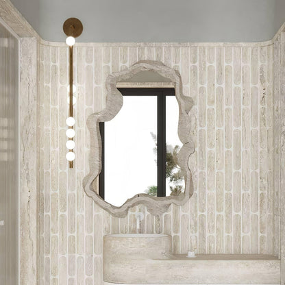 Brass Glass Tube Wall Light - 7 Heads A Φ 4.7 x H 39.4 Brass, Hardwired Wall Sconce, detail 10