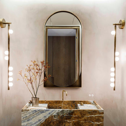 Brass Glass Tube Plug-In Wall Light, Plug-In Wall Sconce, detail 92