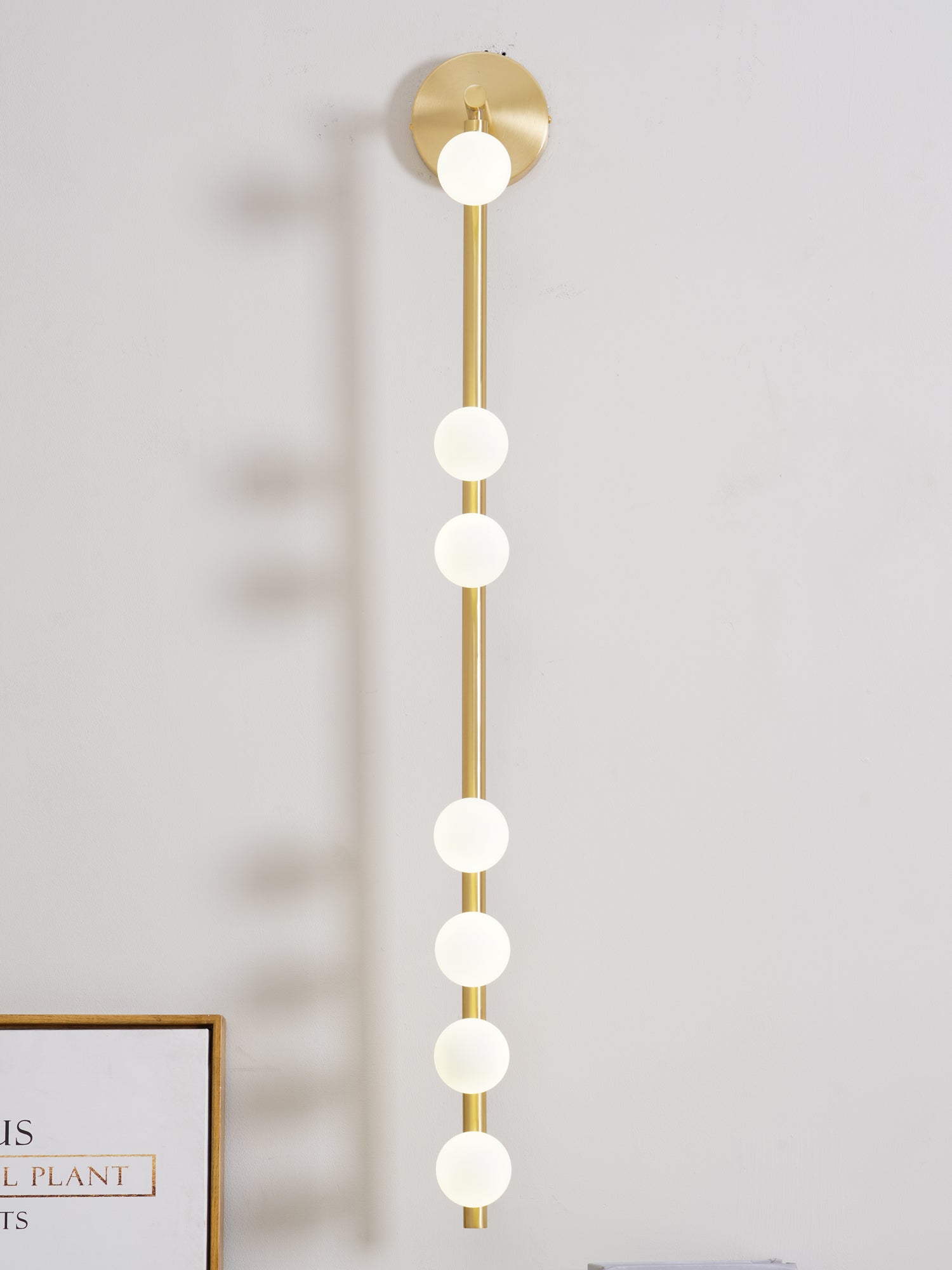 Brass Glass Tube Plug-In Wall Light, Plug-In Wall Sconce, detail 55