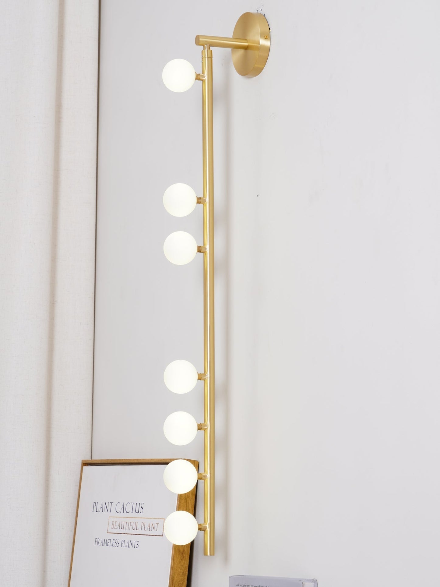 Brass Glass Tube Plug-In Wall Light, Plug-In Wall Sconce, detail 60