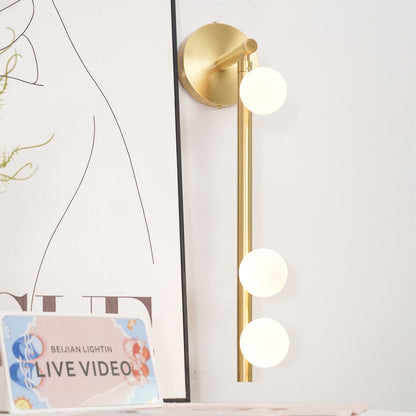 Brass Glass Tube Plug-In Wall Light, Plug-In Wall Sconce, detail 51