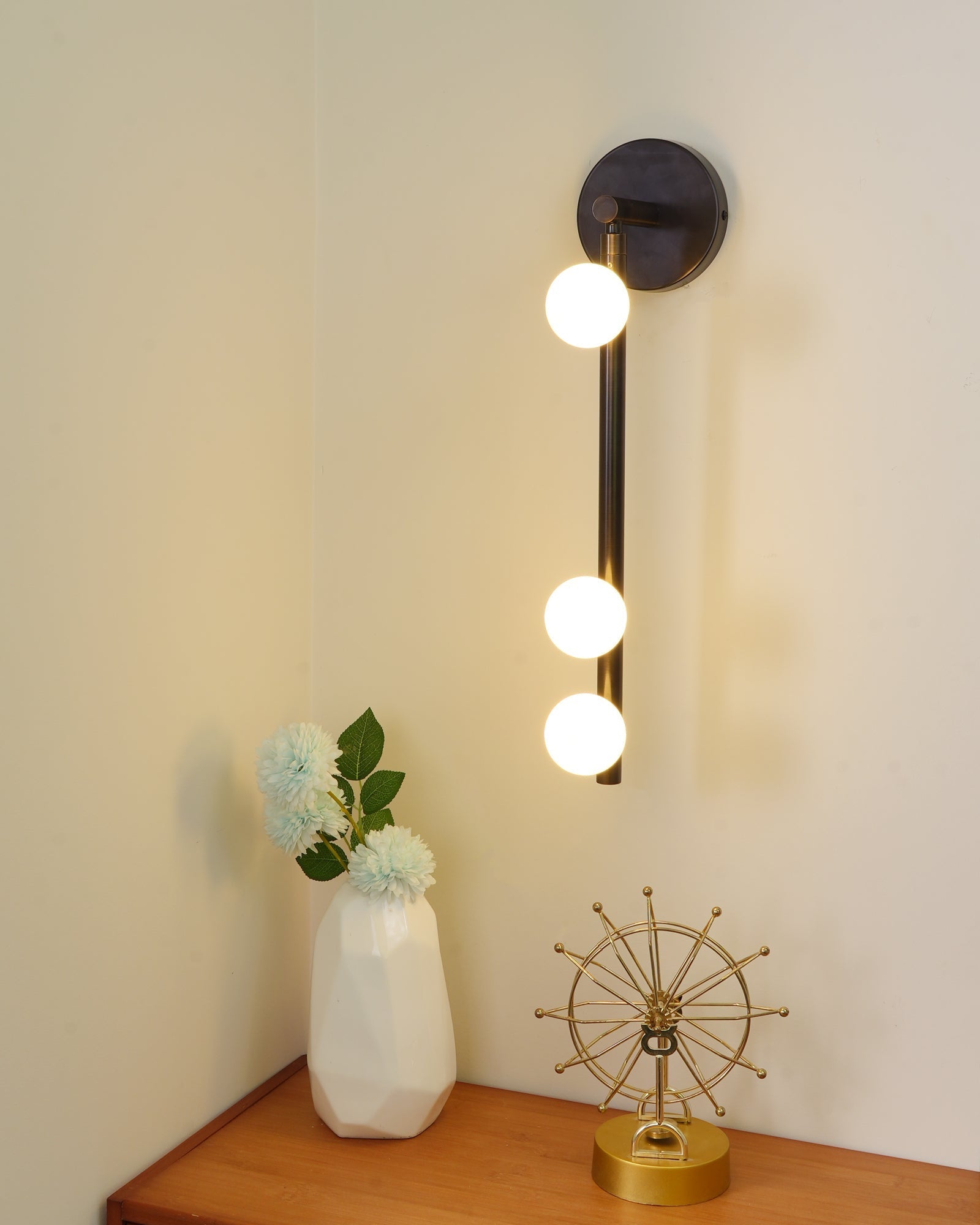 Brass Glass Tube Wall Light - 7 Heads A Φ 4.7 x H 39.4 Brass, Hardwired Wall Sconce, detail 68