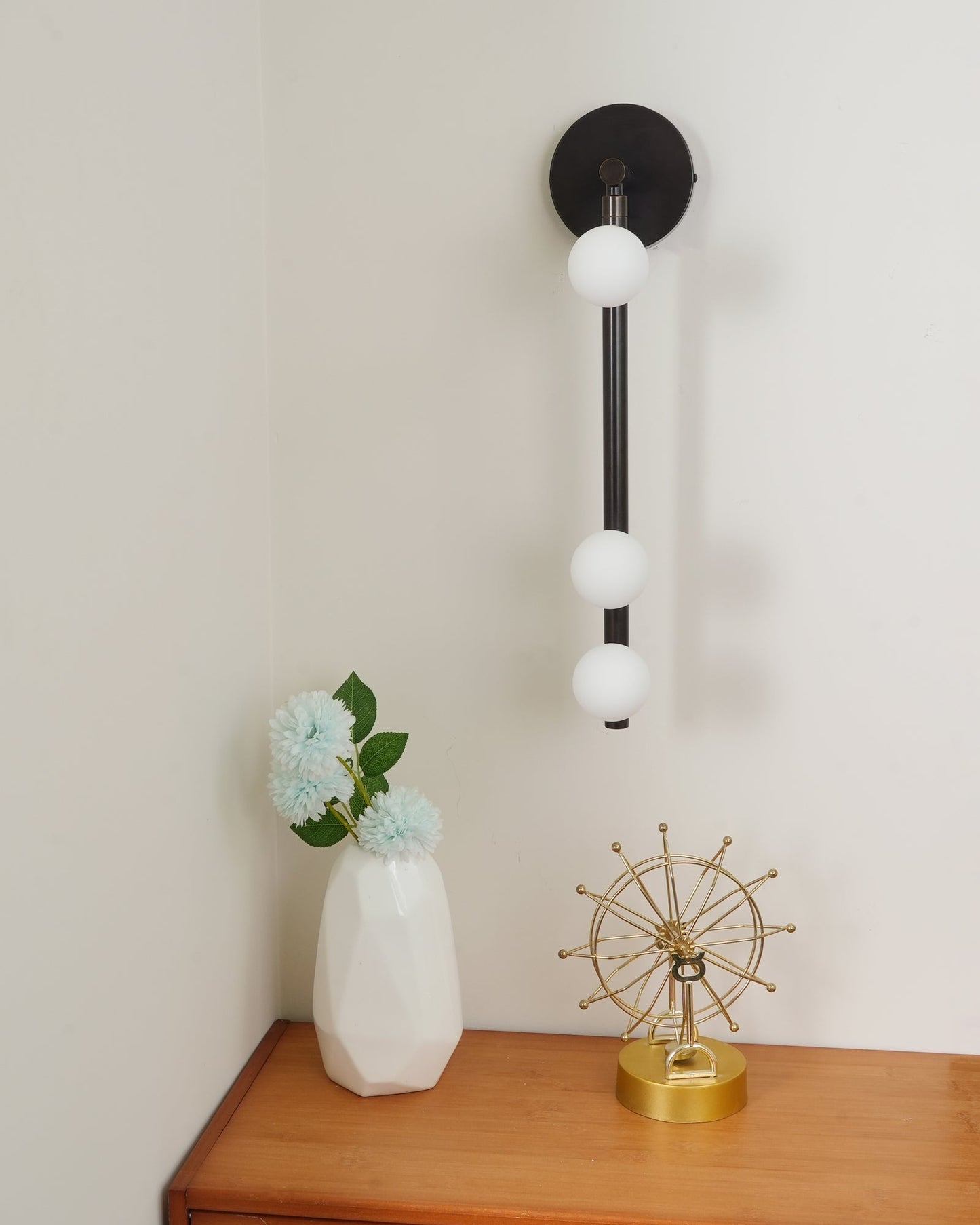 Brass Glass Tube Plug-In Wall Light, Plug-In Wall Sconce, detail 70