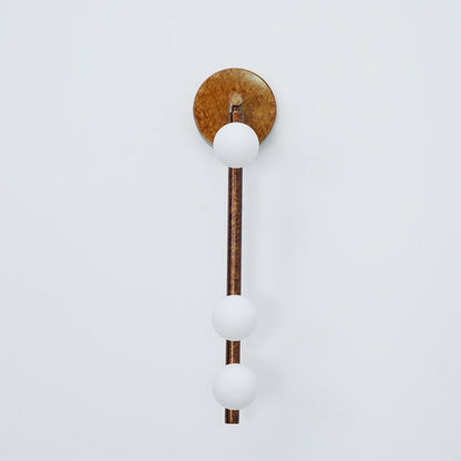 Brass Glass Tube Wall Light - 7 Heads A Φ 4.7 x H 39.4 Brass, Hardwired Wall Sconce, detail 62